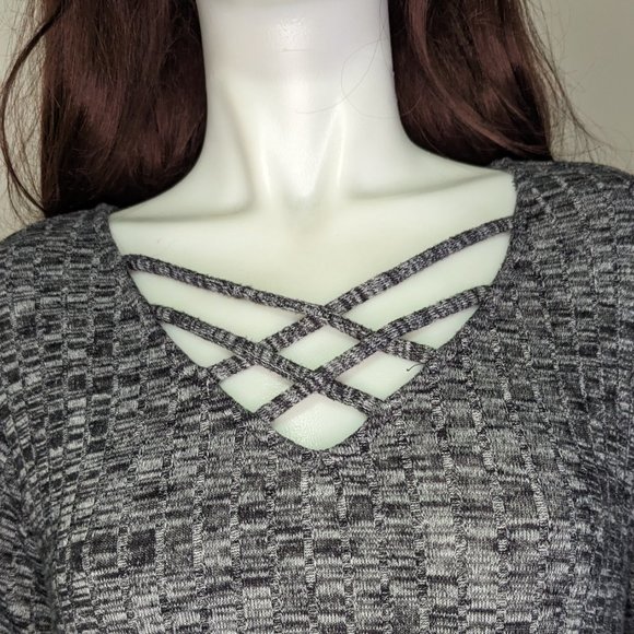 Maurices Soft Dark Grey Sweater Dress 0 EUC - Picture 3 of 5